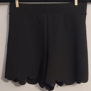Black Scallop Shorts